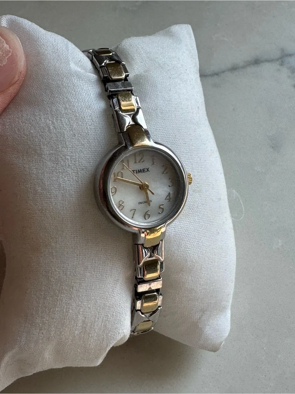 Timex Two-Tone Silver and Gold Women's Round Watch